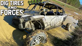 BUSTED KNUCKLE MEGA RZR GOES MUD BOGGING ON FORCES!