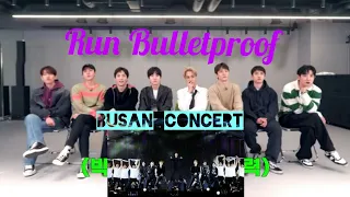 EXO reaction to BTS Run Bulletproof (Busan concert) #armyblink