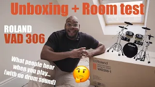 Roland VAD306 - Unboxing + Room test (Is it neighbour friendly?)