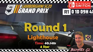 Asphalt 9 - Lamborghini SC20 - Grand Prix - Round 1 - Lighthouse - 4 Star - 40.148s