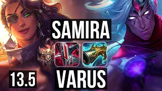 SAMIRA & Nautilus vs VARUS & Annie (ADC) | Penta, 8/1/2, 300+ games | KR Master | 13.5