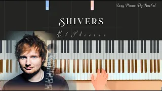 Ed Sheeran - Shivers - Easy Piano Tutorial with Fingering