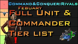 C&C Rivals: Full Commander and Unit Tier List February!