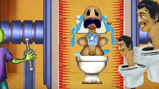 The Toilet Buddy in Meat Grinder, Machine Press | Kick The Buddy