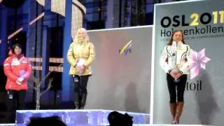 Ski-VM 2011 Oslo: Medaljeutdeling 30 km, damer - Gull til Therese Johaug