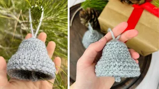 Crochet BELL Pattern // How to Crochet a Christmas Bell Ornament (With Clapper!)