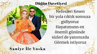 Yoska ile Saniye Düğün Davetiyesi