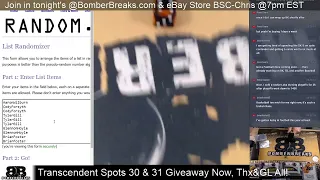 BomberBreaks.com & eBay Store BSC-Chris Thursday Night Sports Card Breaks, Welcome!