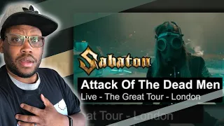 Rap fan reacts to SABATON - The Attack Of The Dead Men Live (The Great Tour London) #sabatonreaction