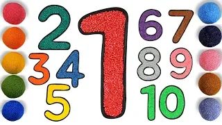 Number coloring pages Learn Colors Learn numbers for toddler