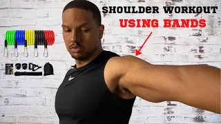 Shoulder Workout with Resistance Bands