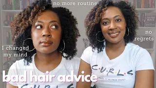 I ditched my hair routine PERMANENTLY... here’s why | MY Worst Natural Hair Advice