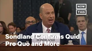 Sondland Confirms Quid Pro Quo and More in Hearing Highlights | NowThis