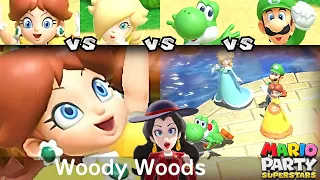 Mario Party Superstars Daisy vs Rosalina vs Yoshi vs Luigi in Woody Woods