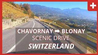 Autumn scenic drive in Switzerland I from Chavornay to Blonay I Vaud I 4K I 2021