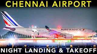 CHENNAI AIRPORT - Night LANDING & TAKE OFF | Plane Spotting