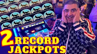 I Hit TWICE RECORD BREAKING JACKPOT On Same Slot Machine