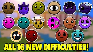 How to get ALL 16 NEW DIFFICULTIES in WORLD 2 PLANET 1 in Find the Geometry Dash! [363] - Roblox