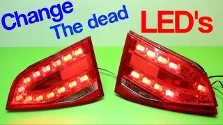 Audi / Fix The Dead LED's / Open / Remove REAR LIGHTS / Tail Lights