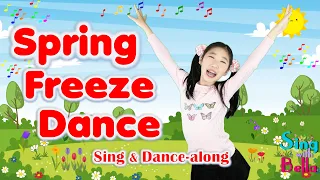 Spring Freeze Dance with Lyrics and Actions | Brain Break Movement | Sing and Dance Along for Kids