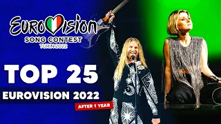 Eurovision 2022 | My TOP 25 (AFTER 1 YEAR)