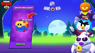 MEGACAIXA DE PRESENTE! HALLOWEEN CHEGOU NO BRAWL STARS E JOGUEI O MODO EXLUSIVO!