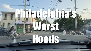 Driving Tour Philadelphia's WORST HOODS On A Summer Day (Narrated)