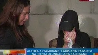 NTG: Althea Altamirano, labis ang pagsisisi na 'di natulungan si Jaja Rodelas nang dukutin