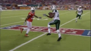 Leon Washington HUGE Hit on Channing Crowder | Jets vs Dolphins 2009