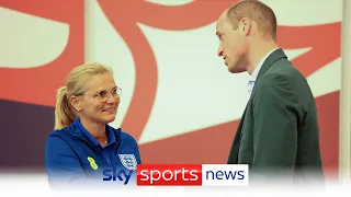 Prince William surprises Sarina Wiegman with her honorary CBE