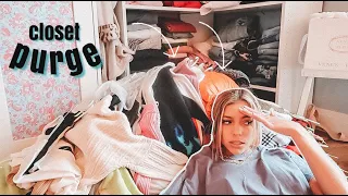 MASSIVE closet clean out!! (de cluttering and organizing everything)
