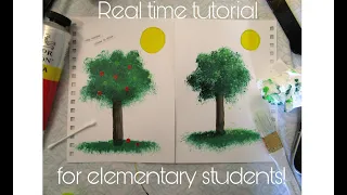 20 minute REAL time painting tutorial for elementary kids!
