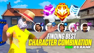 Finding best character combination for cs rank grandmaster | Again Again & Again - MONU KING