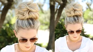 Easy Messy Bun using No Bobby Pins