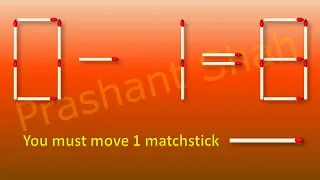 Matchstick Puzzle 0-1=8