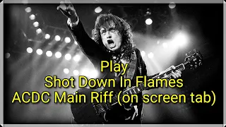 ACDC. How To Play Shot Down In Flames (intro riffs + tab) Guitar Lesson.