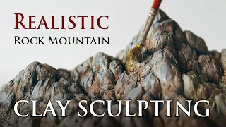Realistic Clay Sculpting | Rock Mountain
