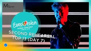 Eurovision Song Contest 2018. Second rehearsal (day 7) my top 13