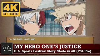 My Hero One's Justice (PS4 Pro) - U.A. Sports Festival Story Mode in 4K. No commentary.