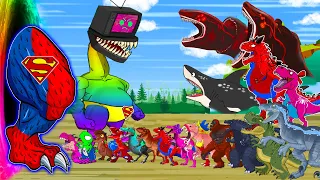 Spinosaurus TITANS are DINOSAURS Rescue TEAM Godzilla &KONG: WhoWillWin JURASSIC Skibidi Compilation