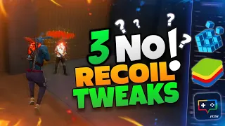 Revealing : No Recoil TWEAKS Which Gives You 97% Headshot Rate Free Fire PC | Bluestacks 5 | Msi 5