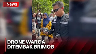 Brimob Tembak Jatuh Drone Tak Berizin saat Acara Grebeg Syawal