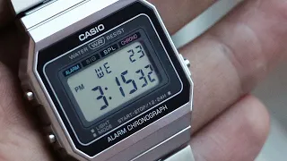 Casio A700WE - watch showcase, daily shots, on person, third person wide angle view