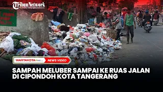 Sampah Meluber ke Tengah Jalan di Cipondoh Tangerang