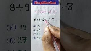 BODMAS rule, question | bodmas ka niyam🔥 | jod ghatana guna bhag ek sath | #shorts #math #tricks #jk