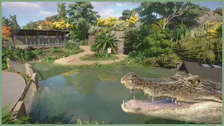 🐉Modern Spectacled caiman habitat | Soliuko Zoo | Planet Zoo | speedbuild🍁