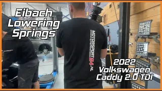 2022 Volkswagen Caddy 2.0 TDI | Eibach lowering springs install + Stage 1 tuning