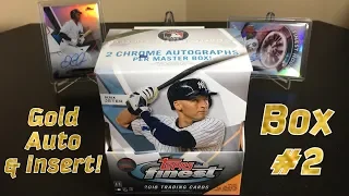 2018 Topps Finest Baseball Hobby Box Break #2 - Gold Auto & Insert!