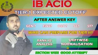 IB ACIO Cutoff 2023 | IB ACIO Cutoff After Answer Key | IB ACIO Expected Cutoff 2023-24