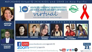 HIV/AIDS and SRHR in Asia Pacific: #APCRSHR10 Virtual in lead up to #16DaysActivism & World AIDS Day